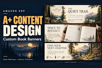 design amazon KDP a plus content banners for your book and brand content