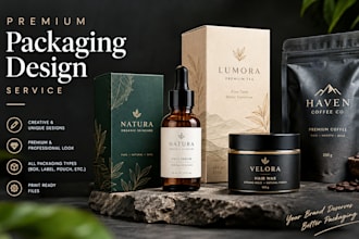 design premium product packaging and label design