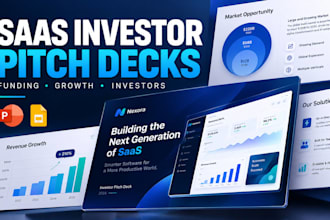 create saas investor pitch decks for startup funding and business growth plans