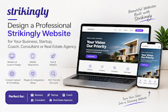 design business startup coach consultant real estate agencies strikingly website