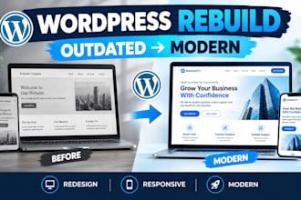 rebuild and redesign your outdated wordpress website