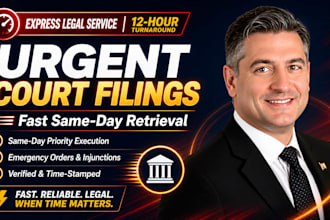 provide urgent federal court document retrieval and filing pacer document