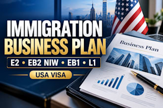 write immigration visa business plan for eb1a eb1b and eb2 niw