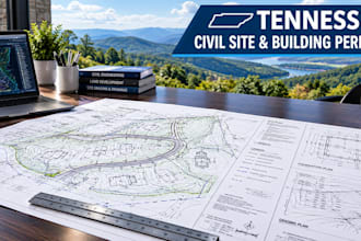 tennessee permit civil site plans grading drainage construction building drawing