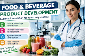 develop custom food product formulation, recipes and product