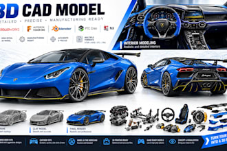 3d car model widebody kit vehicle design automotive cad design for 3d printing