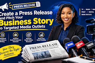 create a press release and pitch your business story to targeted media outlets