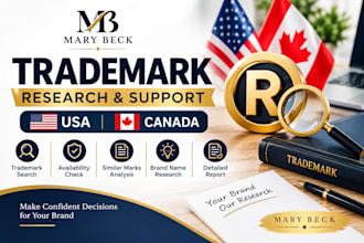 conduct a trademark clearance search, trademark check and brand name search
