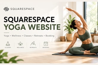 design squarespace yoga studio website wellness classes retreat booking website