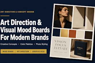 do premium editorial creative art direction visual moodboards social media brand