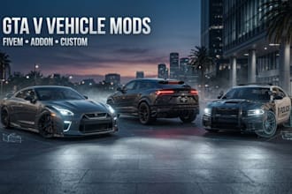 custom fivem car model, gta 5 vehicle mod, addon car, rc car 3d modeling