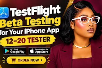 perform expert testflight beta testing on iphone app report from 12 to 20 tester