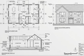 draft residential building plans, elevations and construction details