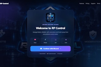 set up a professional fivem discord management bot and dashboard