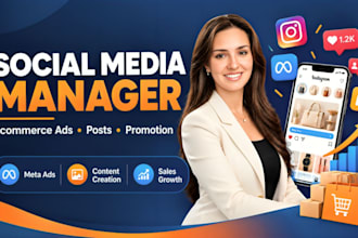 be your social commerce manager for ads, post, marketing and promotion