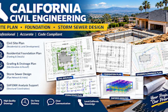 civil california site plan sap200 residential foundation storm sewer design plan