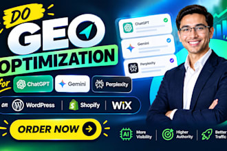 do GEO optimization for chatcpt, gemini, perplexity on wordpress, shopify, wix