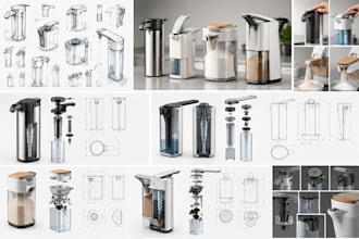 design manual dispensers, pumps, powder dispensing product, mechanical dispenser