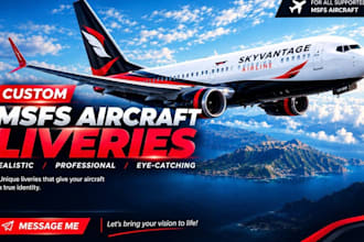 design aircraft livery design and msfs livery for flight simulator