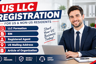 do US llc registration along with ein for US non resident