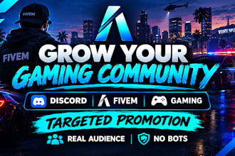 do discord server promotion, fivem promotion, discord advertising and growth