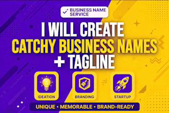create catchy business name ideas with tagline