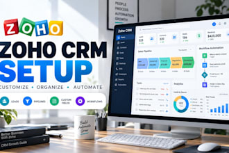 set up customize automate zoho CRM and manage sales pipelines