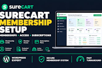 setup surecart subscriptions and membership systems payment checkout integration