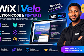 develop custom wix velo code API and database solution