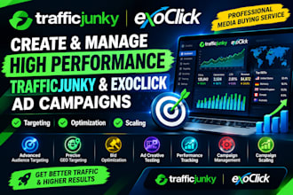 create and manage high performance traffic junky and exoclick ad campaigns