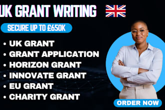 write UK grant, innovate grant, charity grant, grant application, eu grant