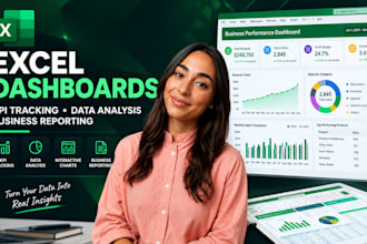 create excel dashboards from your data for KPI tracking and business reporting