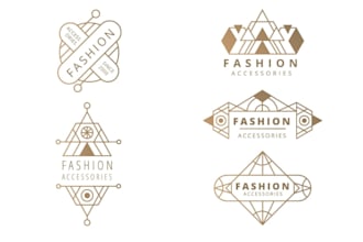create geometric fashion jewelry accessories logo