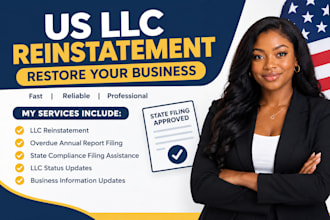 assist with US llc reinstatement and state compliance filings