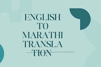 do professional english to marathi translation