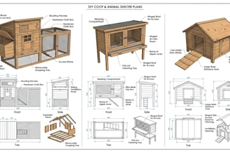 design chicken coop, rabbit hutch, duck house and DIY woodworking plans