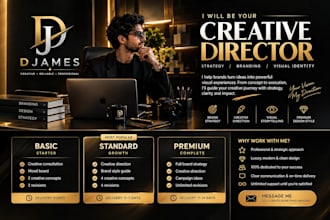 be your creative director for branding, visual identity and strategy