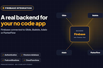 set up firebase backend and auth for your no code app