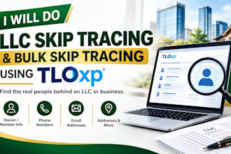do llc skip tracing and bulk skip tracing using tloxp
