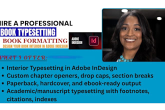 typeset and design your book interior in adobe indesign