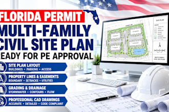 draft multi family civil site plan package for florida pe approval