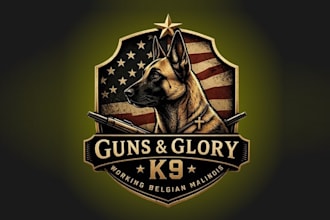design a bad ass military style elite k9 logo
