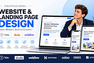 design tilda duda webflow hostinger odoor ionos site123 website landing page
