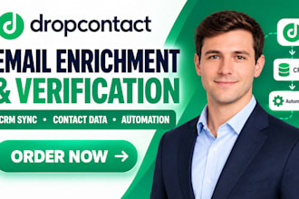 setup dropcontact email enrichment verification CRM sync contact data automation