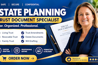 draft estate planning, living trust, revocable trust and trust documents
