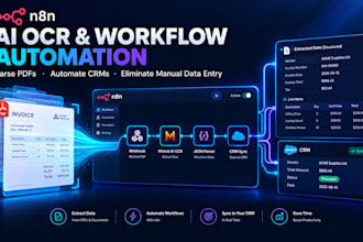 build custom n8n automation n8n ocr ai workflow ocr automation crm intregration