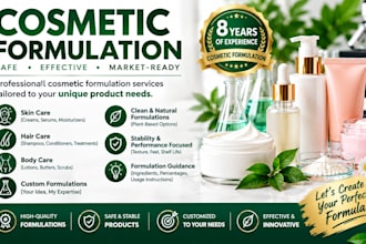formulate professional skincare, haircare, and cosmetic
