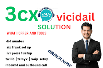 fix any issue related 3cx urgently, call center manager