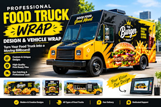 create food truck wrap vehicle wrap food trailer truck wrap design