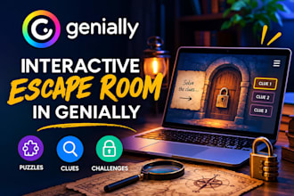 create a genially escape room with interactive puzzles and clues